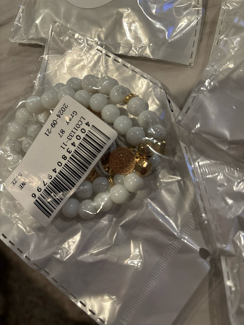 Gray Marble Bracelet Set