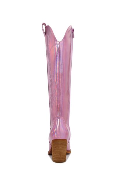 Melody Metallic Knee High Cowboy Boots