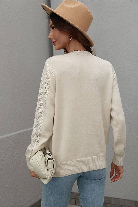 Front Tassel Detailed Knot Sweater Top