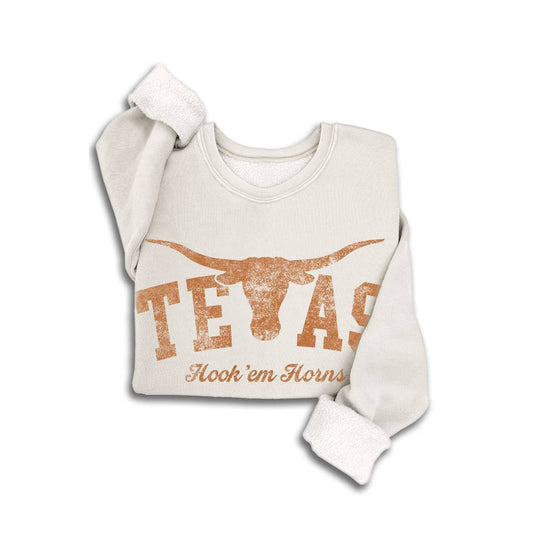 TEXAS HOOK EM HORNS MINERAL SWEATSHIRTS