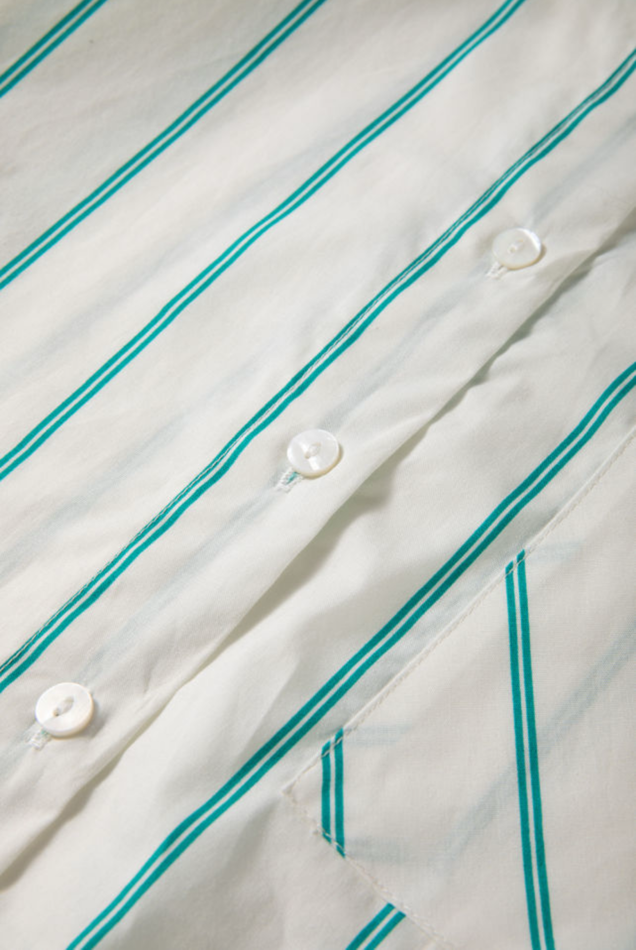 Mint Green striped short sleeve mini shirt dress