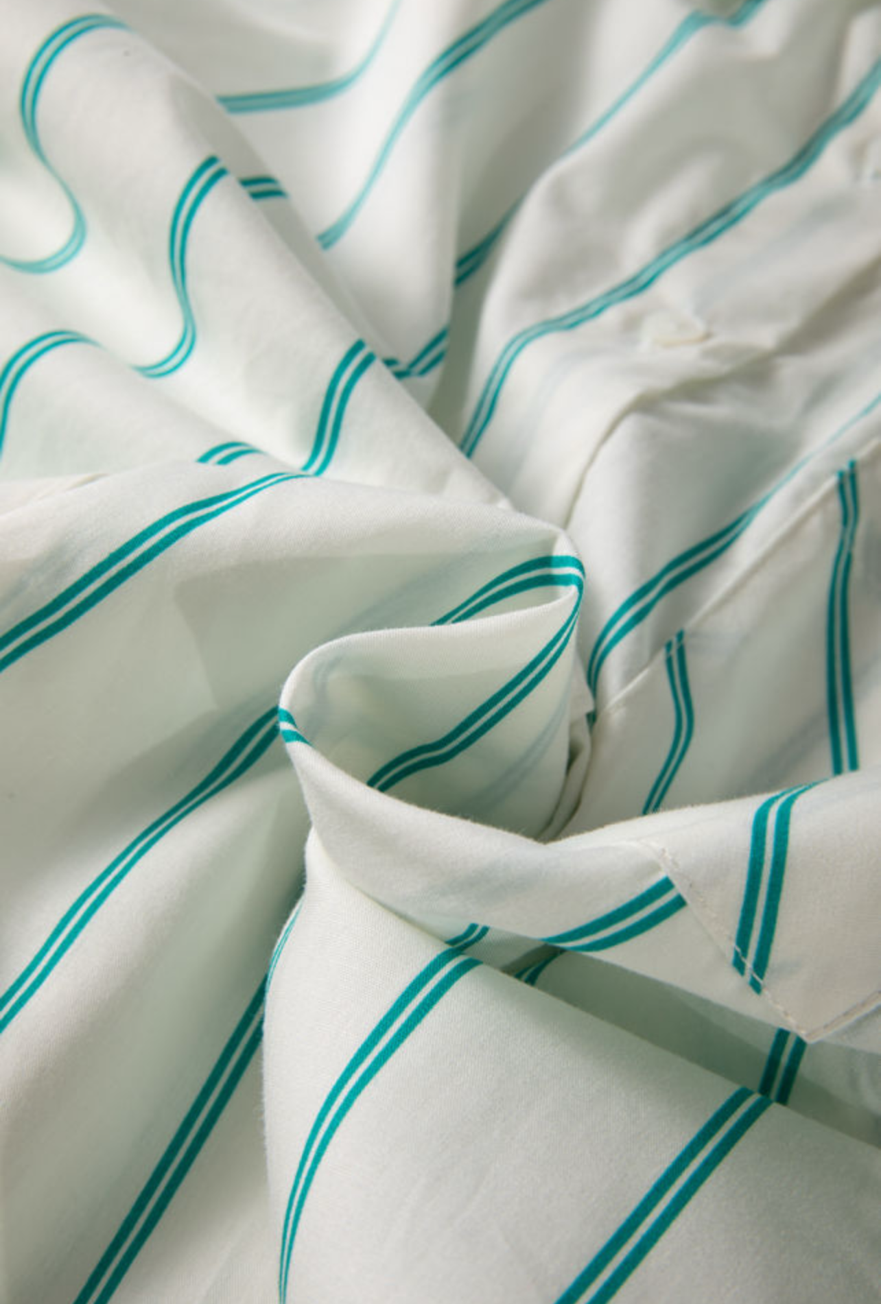 Mint Green striped short sleeve mini shirt dress