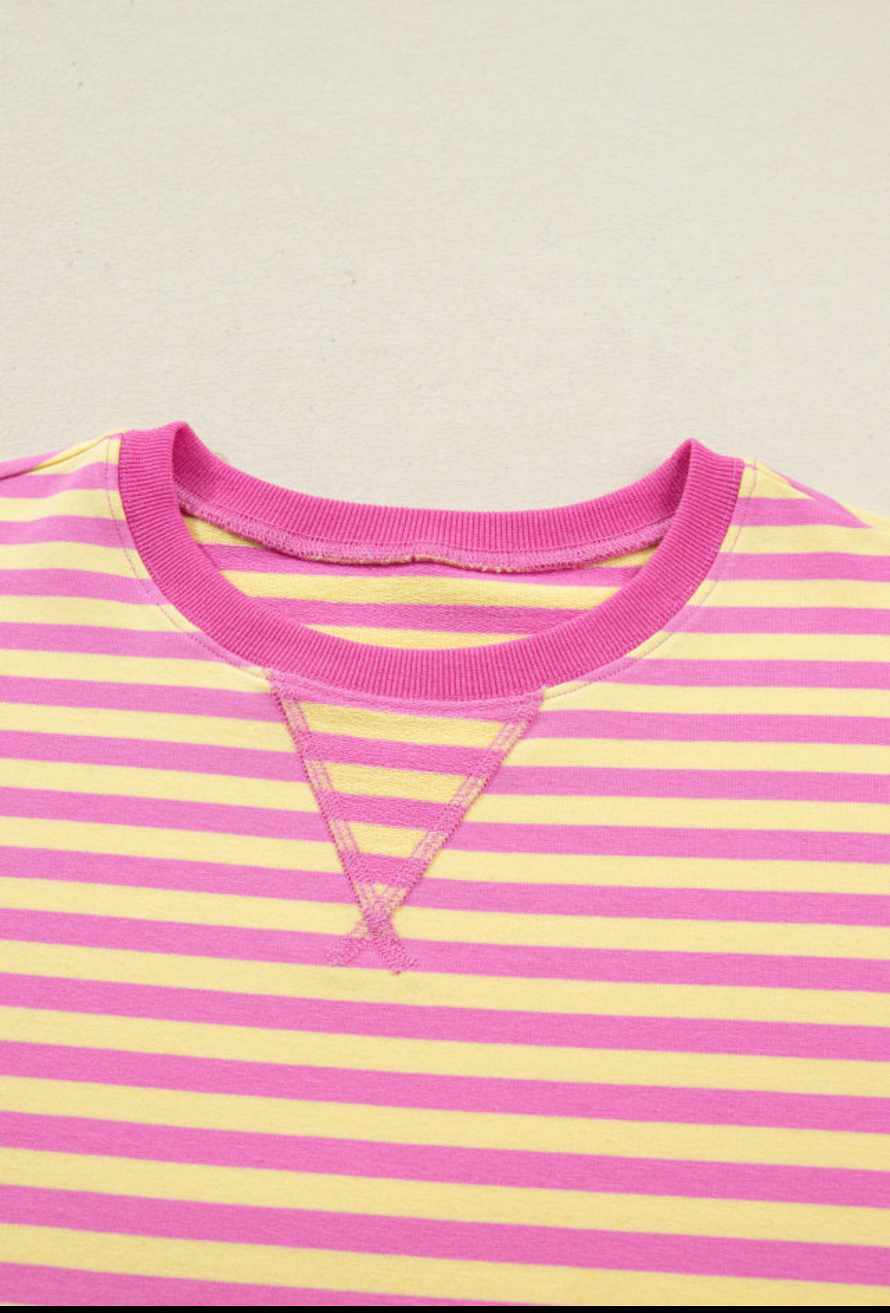 Rose striped terry short set