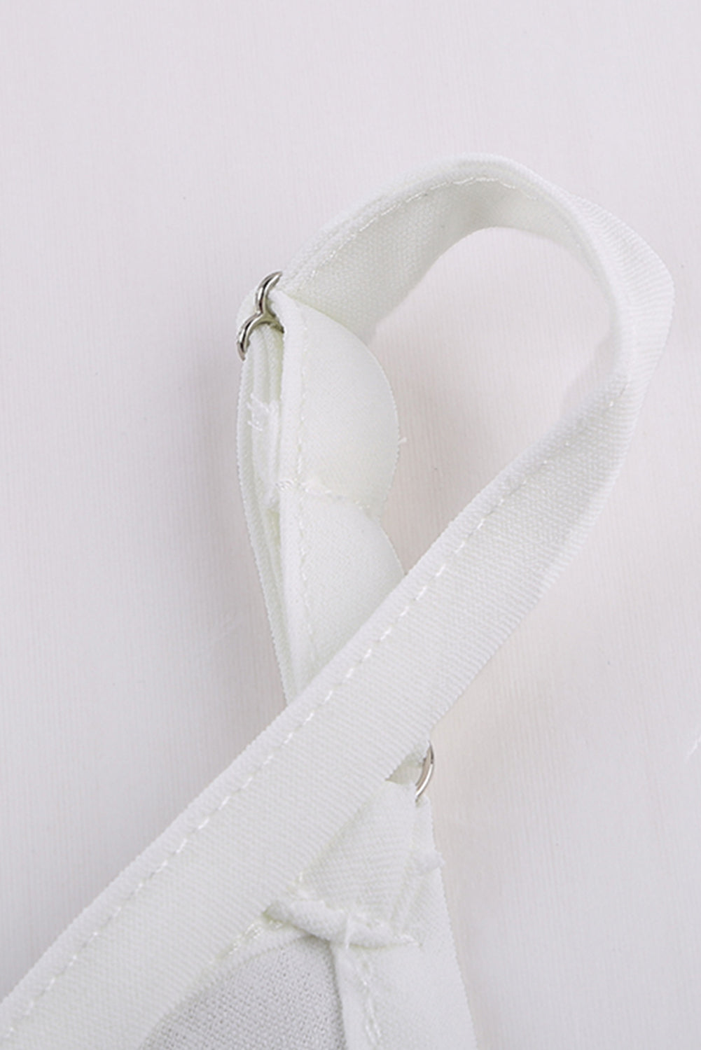 White Spaghetti Strap Buttoned Tank Top