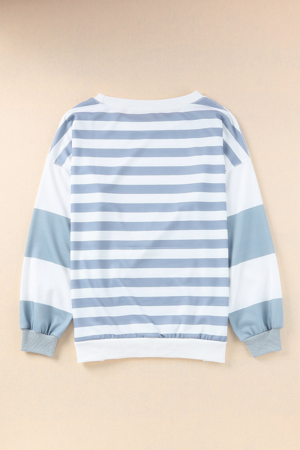 Stripe Drop Shoulder Striped Pullover Sweatshirt