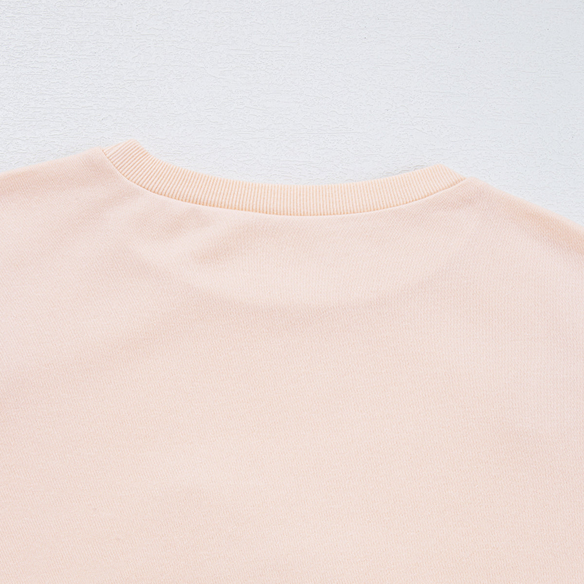 Parchment Embroidered Bow Lantern Sleeve Oversized Pullover Sweatshirt