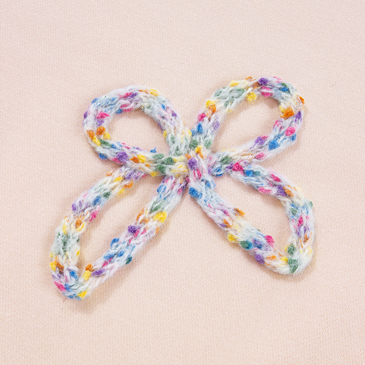 Parchment Embroidered Bow Lantern Sleeve Oversized Pullover Sweatshirt