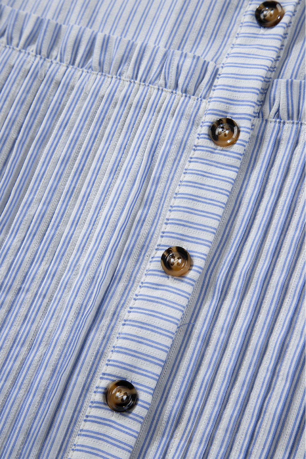 Sky Blue Stripe Striped Buttoned up Long Sleeve Shirt